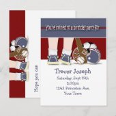 オールスポーツ誕生日招待状テンプレート インビテーションポストカード (正面/裏面)