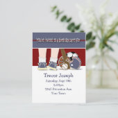 オールスポーツ誕生日招待状テンプレート インビテーションポストカード (スタンド正面)