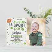 オールスポーツ誕生日招待状 招待状 (スタンド正面)