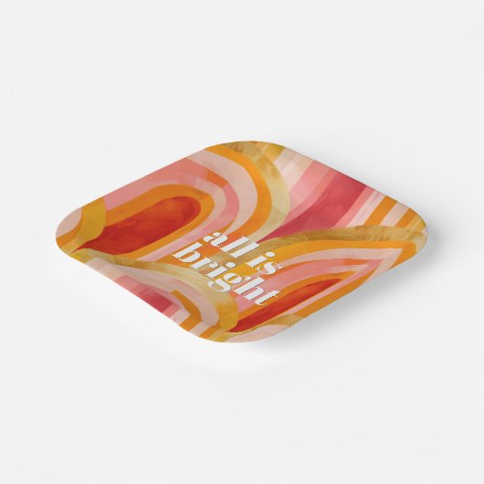 オールズブライトお洒落フェスティバルクリスマスホリデー ペーパープレート (傾斜あり)