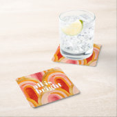 オールズブライトカラフルフェスティバルホリデー スクエアペーパーコースター (インサイチュ)