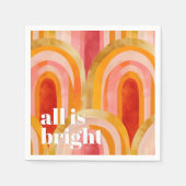 オールズブライトカラフルフェスティバルホリデー スタンダードカクテルナプキン (正面)