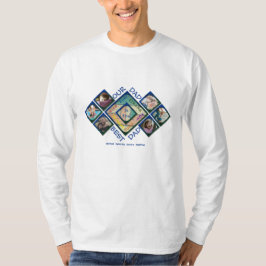 オールタイムベストなパパ カスタムフォトコラージュ ホワイト Tシャツ