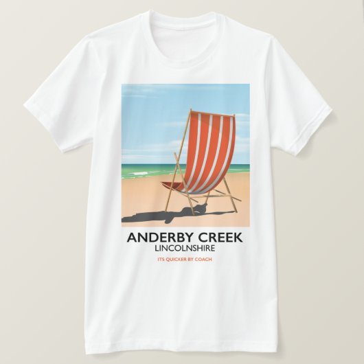 オールダビー海岸の旅行ポスター Tシャツ (デザイン正面)