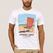 オールダビー海岸の旅行ポスター Tシャツ (正面)