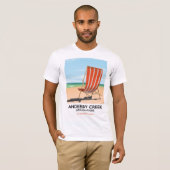 オールダビー海岸の旅行ポスター Tシャツ (正面フル)