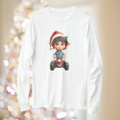 オールテラスクリスマス小妖精や小人メンズティー Tシャツ