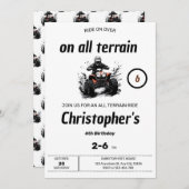 オールテレイルライド誕生日招待状 招待状 (正面/裏面)