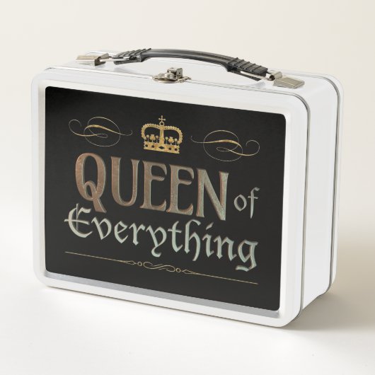 オールディースの女王 – 中世の王室の王冠 メタルランチボックス (正面)