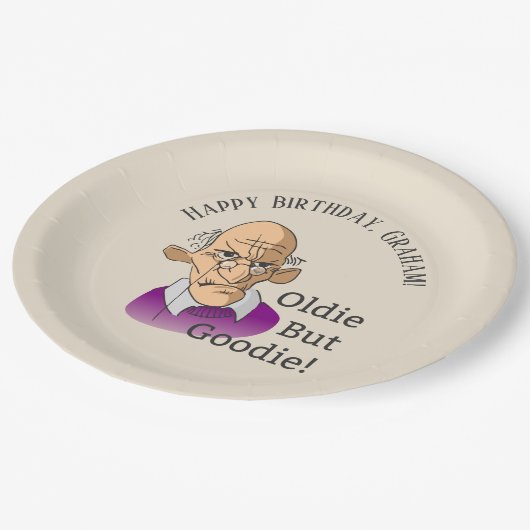 オールディーズしかし丘の誕生日にわたるGoodie ペーパープレート (アングル)