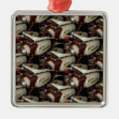 オールディーズのオートバイの倍数 メタルオーナメント (正面)