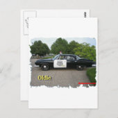 オールディーズのパトカー ポストカード (正面/裏面)