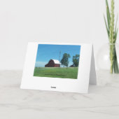 オールディーズの誕生日、納屋 カード (裏面)