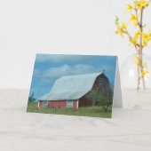 オールディーズの誕生日、納屋 カード (黄色い花)