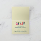 オールドおもしろいエイジオンザヒル誕生日ブラザー カード (内部)