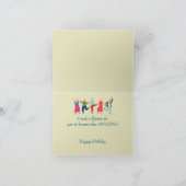 オールドおもしろいエイジオンザヒル誕生日 カード (内部)