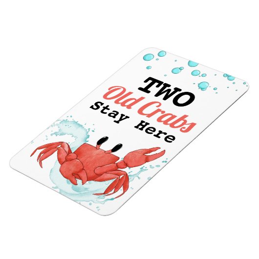 オールドおもしろいカニの客室ドアマーカークルーズ船 マグネット (左側)