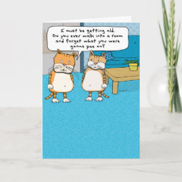オールドおもしろいキャット誕生日カード カード