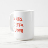 オールドおもしろいゲーツァー私の芝生のパパを外す マグカップ (正面左)