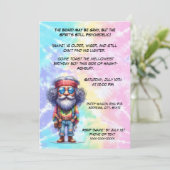 オールドおもしろいヒッピー誕生日 – メローマンパーティー 招待状 (スタンド正面)