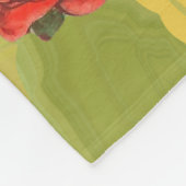 オールドおもしろいファッションバレンタインの猫,ハート,バラ フリースブランケット (角)