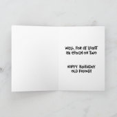 オールドおもしろいフレンド誕生日 カード (内部)