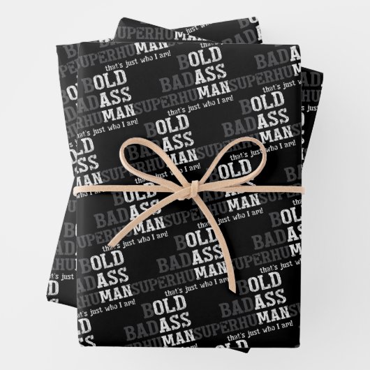 オールドおもしろいマンことわざギャグギフトパパ父の日 ラッピングペーパーシート (インサイチュ)