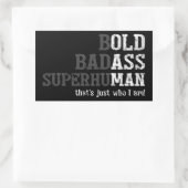 オールドおもしろいマンことわざギャグギフトパパ父の日 長方形シール (バッグ)