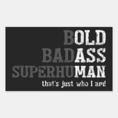 オールドおもしろいマンことわざギャグギフトパパ父の日 長方形シール (正面)