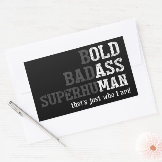 オールドおもしろいマンことわざギャグギフトパパ父の日 長方形シール (封筒)