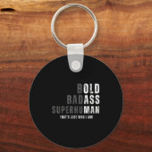 オールドおもしろいマンガグファーザーズ誕生日 キーホルダー (正面)