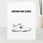 オールドおもしろいマンシューズ誕生日ギフト カード (正面)