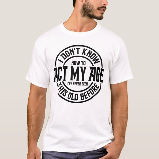 オールドおもしろいマン引用文 Tシャツ (正面)