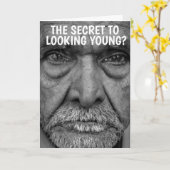 オールドおもしろいマン誕生日オーバーサイズカード カード (黄色い花)