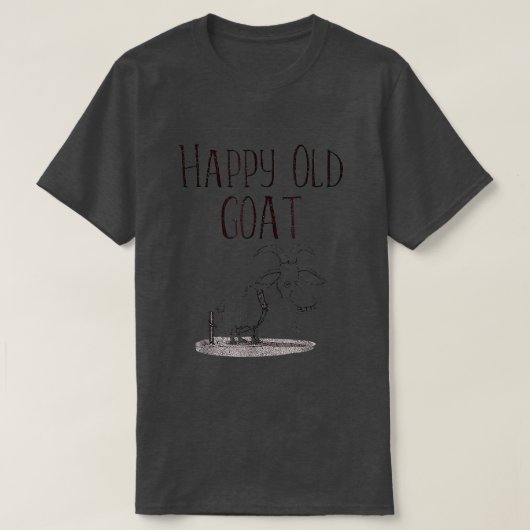 オールドおもしろいヤギおもしろい誕生日恋人農家 Tシャツ (デザイン正面)