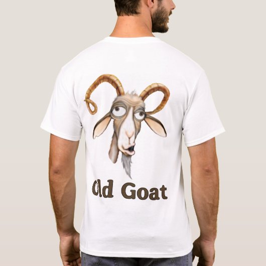 オールドおもしろいヤギ Tシャツ (裏面)