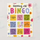 オールドおもしろいユーモアウーマンの図解入りの、写真付きの誕生日 ポストカード (正面)