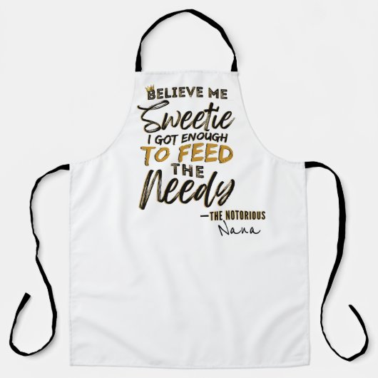 オールドおもしろい・スクール90のヒップホップ エプロン (正面)