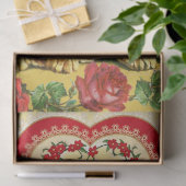 オールドおもしろい・ファッションバレンタインのハート猫 薄葉紙 (ギフト)