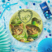 オールドおもしろい・ファッションST.PATRICKのDAY CATSハート ペーパープレート (パーティー)