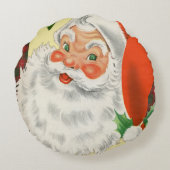 オールドすてきヴィンテージファッションドサンタクロース ラウンドクッション (裏面)