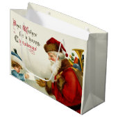 オールドすてき・ワールド・サンタ・アンド・チャイルド ラージペーパーバッグ (正面アングル)
