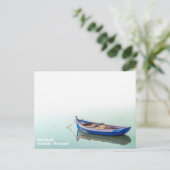 オールドアイオラ船。セイクサル湾の小さなボート。 ポストカード (スタンド正面)