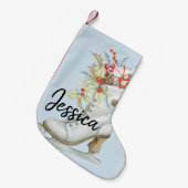 オールドアイスファッションドスケートパーソナライズされたストッキング スモールクリスマスストッキング (正面 (吊り時))