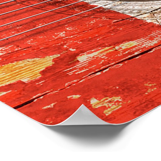 オールドアコースティックギターに関するペルー国旗 ポスター (角)