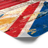 オールドアコースティックギター国旗 ポスター (角)