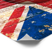 オールドアコースティックギター国旗 ポスター (角)