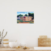 オールドアドビハウスニューメキシコ ポスター (キッチン)