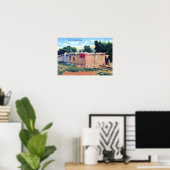 オールドアドビハウスニューメキシコ ポスター (ホームオフィス)