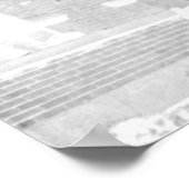 オールドアパートメント建物B/W – ネガティブ ポスター (角)